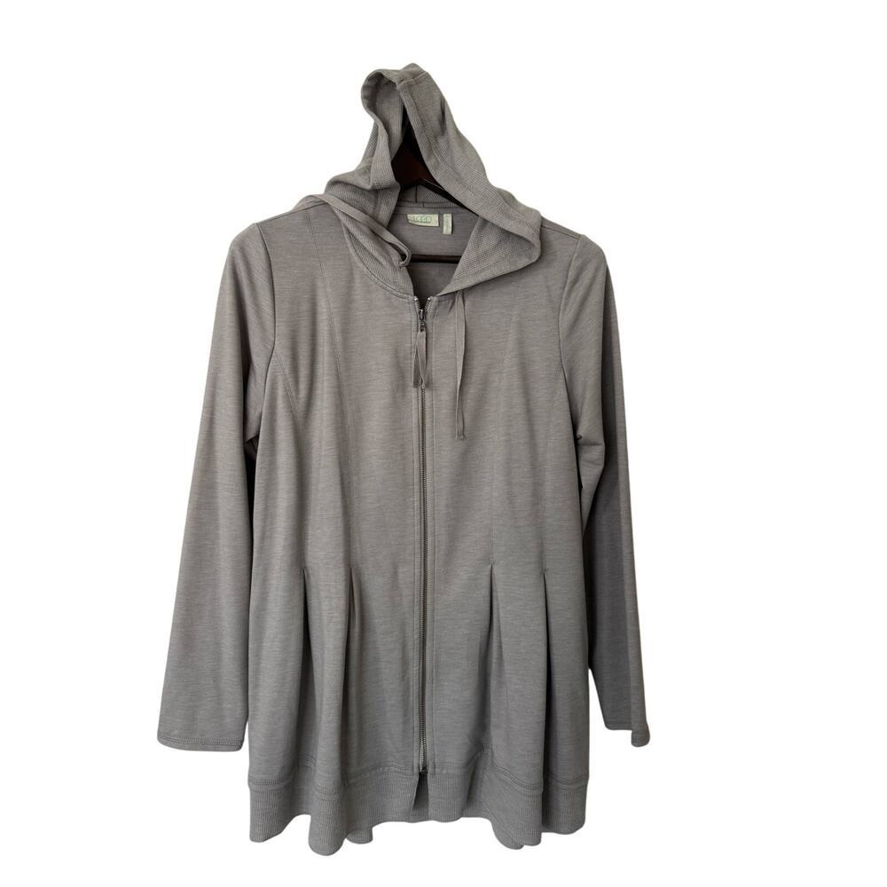 LOGO Lounge Gray Zip Front Hoodie Sweatshirt Size Large‎